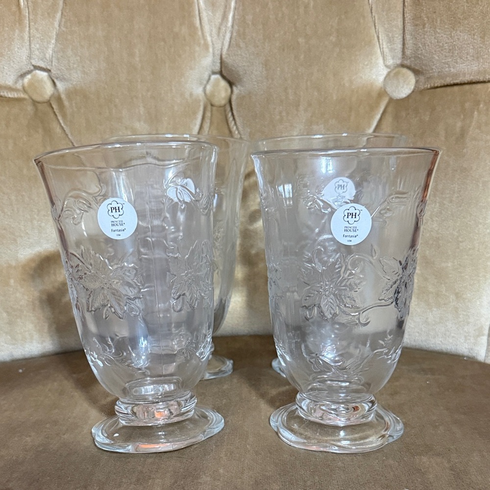 Princess House Brand New Clear Glass Tumblers Set